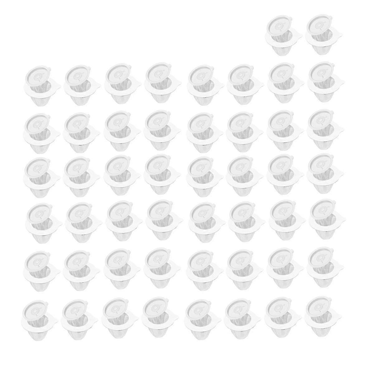 50pcs Portable Coffee Filters, Reusable Non-woven Coffee Filters,for Encapsulating Ground Coffee/tea, Pour Over White