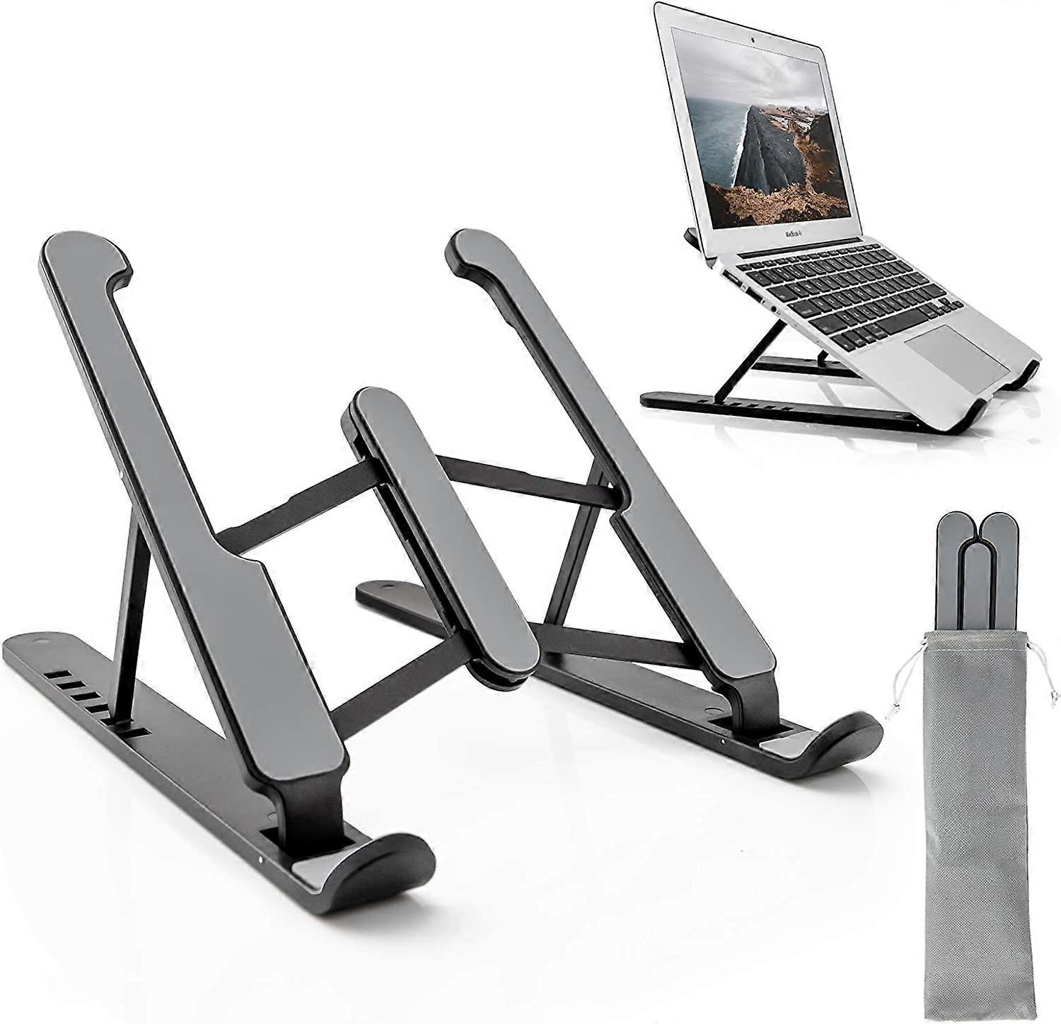 Laptop Stand, Foldable Computer Laptop Stand, ABS 6-Stage Angle Adjustable Height Laptop Stand.