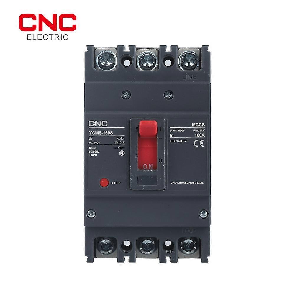 CNC YCM8-160S 3P Fixed Moulded Case Circuit Breaker AC400V 25/18kA MCCB Power Distribution Protection