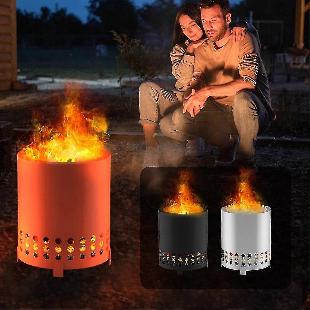 حفرة النار المنضدية ، حريق صغير منخفض الدخان في الهواء الطلق مع حامل محمول الغازات سخان المواقد الفولاذ المقاوم للصدأ معدات موقد التخييم TW