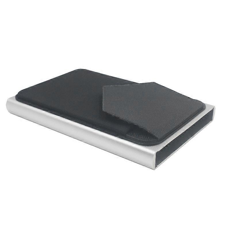 Slim Aluminum Wallet With Elasticity Back Pouch ID Credit Card Holder Mini RFID Wallet Automatic Pop up Bank Card Case