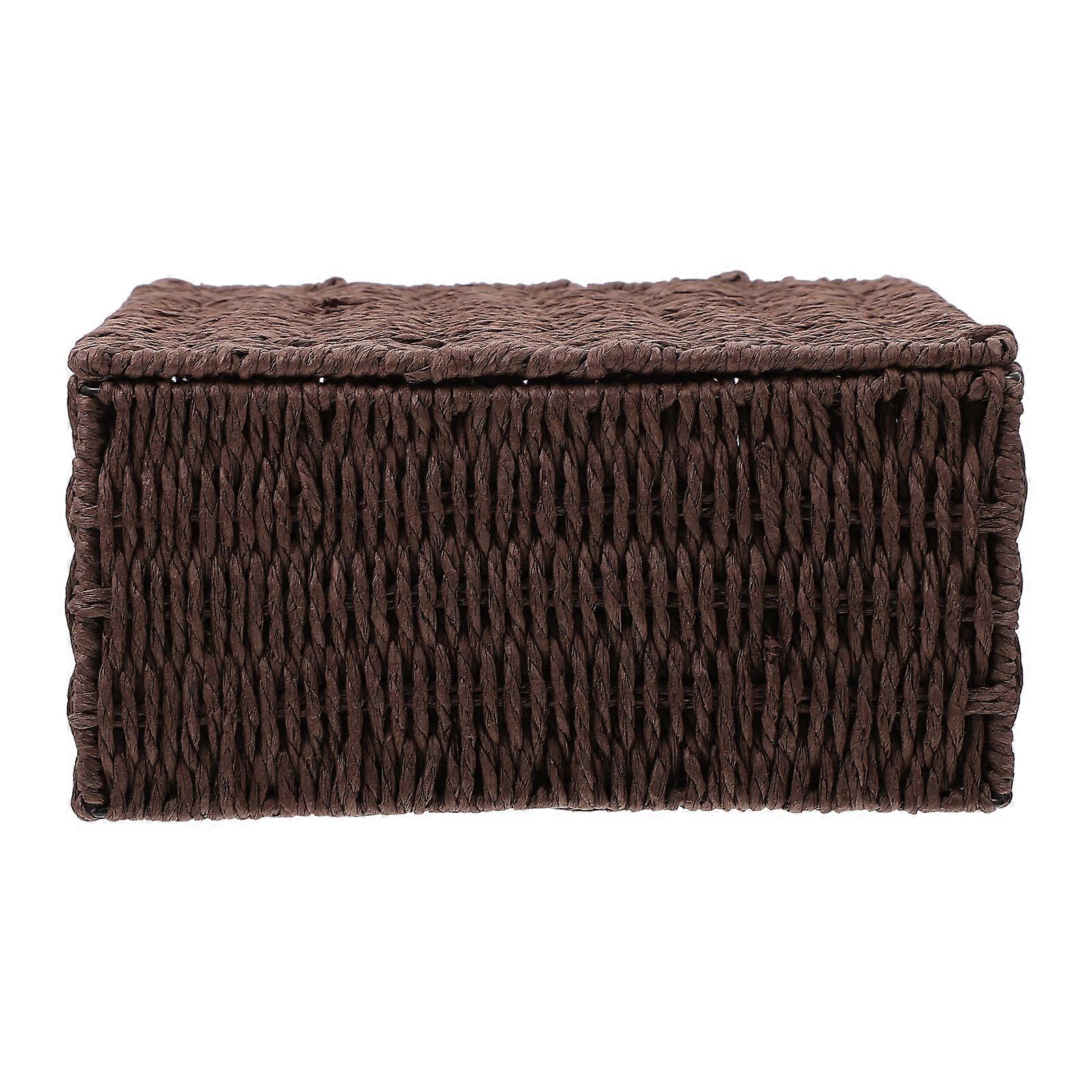 1Pc Desktop Clamshell Storage Box Storage Basket Dustproof Box for Home