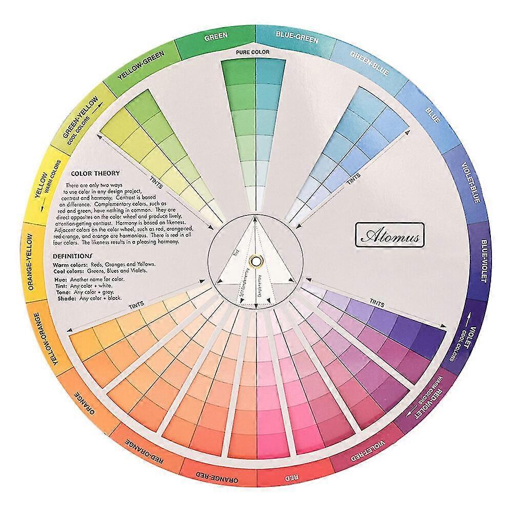Creative Color Wheel Color Learning Rotation Wheel Color Board Chart Mixed Color Guide Tool For Woman Man