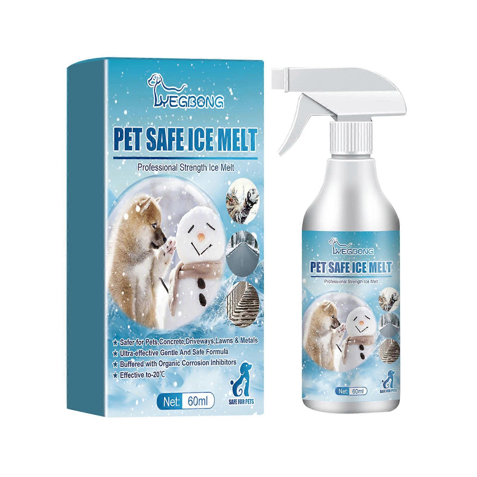 60ml Auto Windshield Deicing Spray Pet-Friendly Ice Remover Melting Spray Fast Removing Snow Ice Frost Spray xi