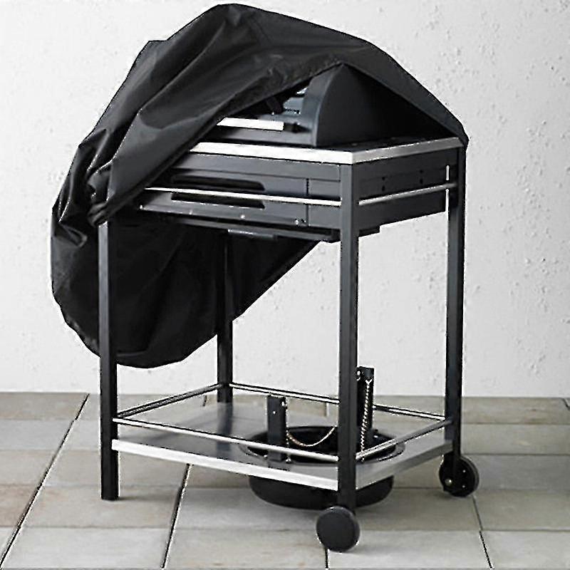 バーベキュー27インチグリルカバー、防水プレミアムヘビーデューティガスグリルカバー、抗UV、防塵および退色防止素材、リッププルーフカバーフィットウェーバー、C