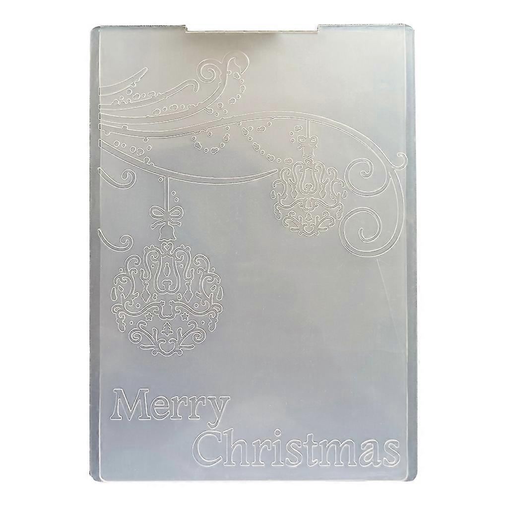  Merry Christmas Plastic Embossing Folder DIY Paper Card Decorations Embossing