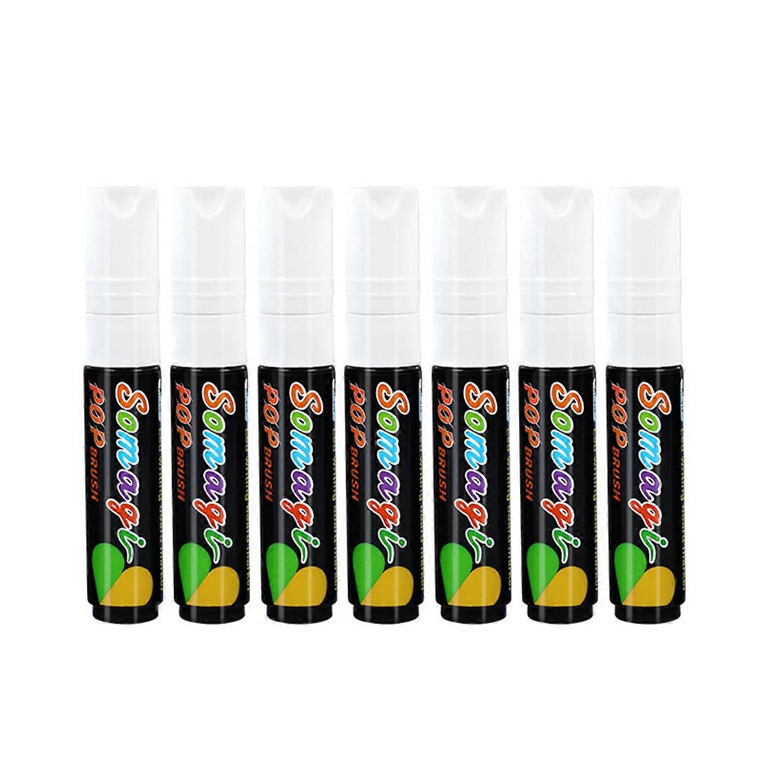 7Pcs Whiteboard Pen White Liquid Chalk Markers Smooth Writing Continuous Ink White Marker Pen for