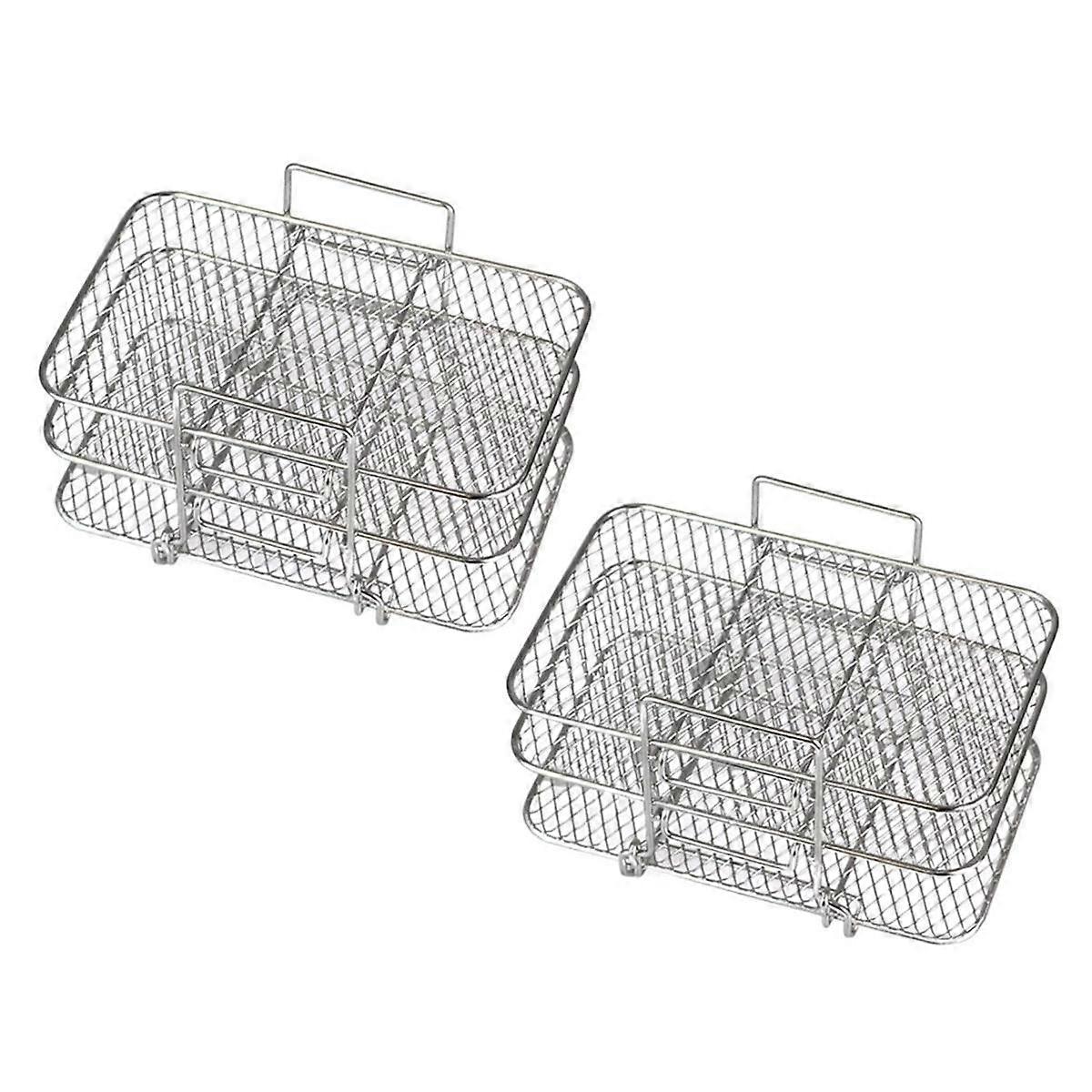 2PCS Air Fryer Rack for Air Fryer Multi-Layer Double Basket Air Fryer Accessories Stainless Steel G