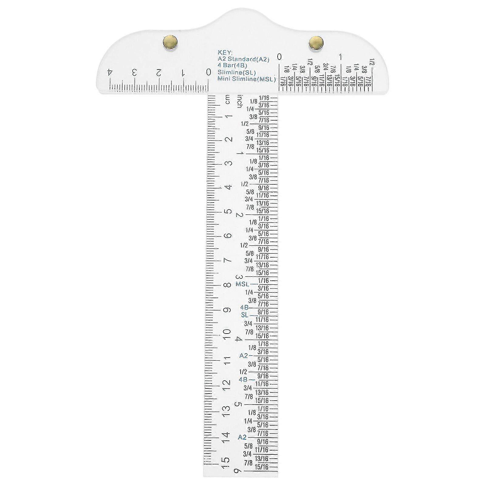 T Shape Ruler Transparent Sewing Ruler Plastic Measuring Ruler Measuring Tool