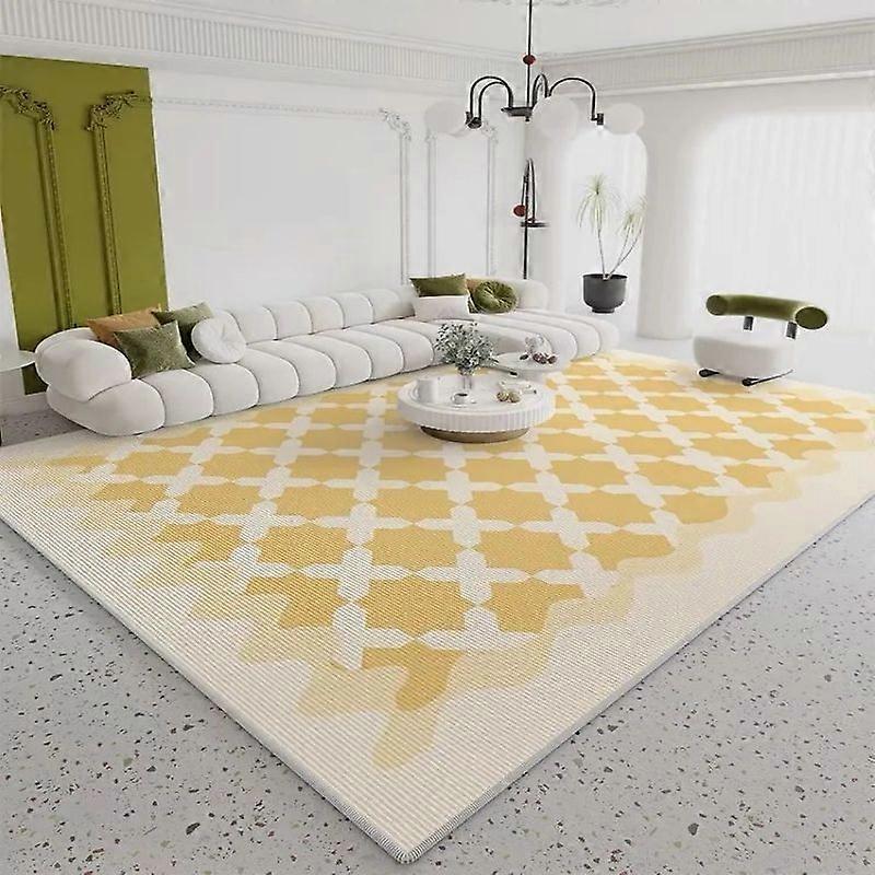 VIKAMA Crystal Velvet Cream Wind Σαλόνι Χαλί Αντιολισθητικό Παιδικό Υπνοδωμάτιο Μεγάλο Χαλί Διάβασμα