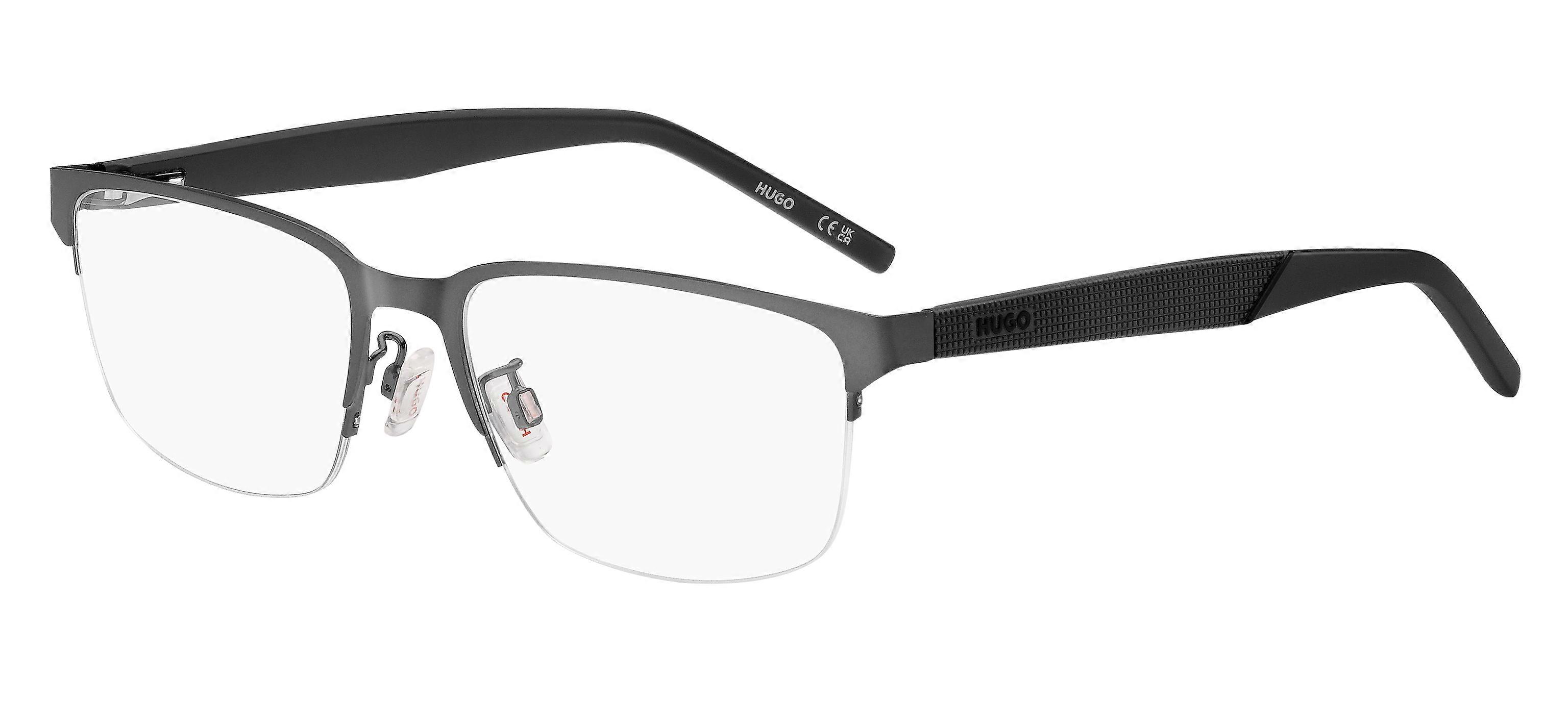 Eyewear Frames HUGO HG 1333/G R80 MATTE DARK RUTHENIUM 55/18/145 MAN