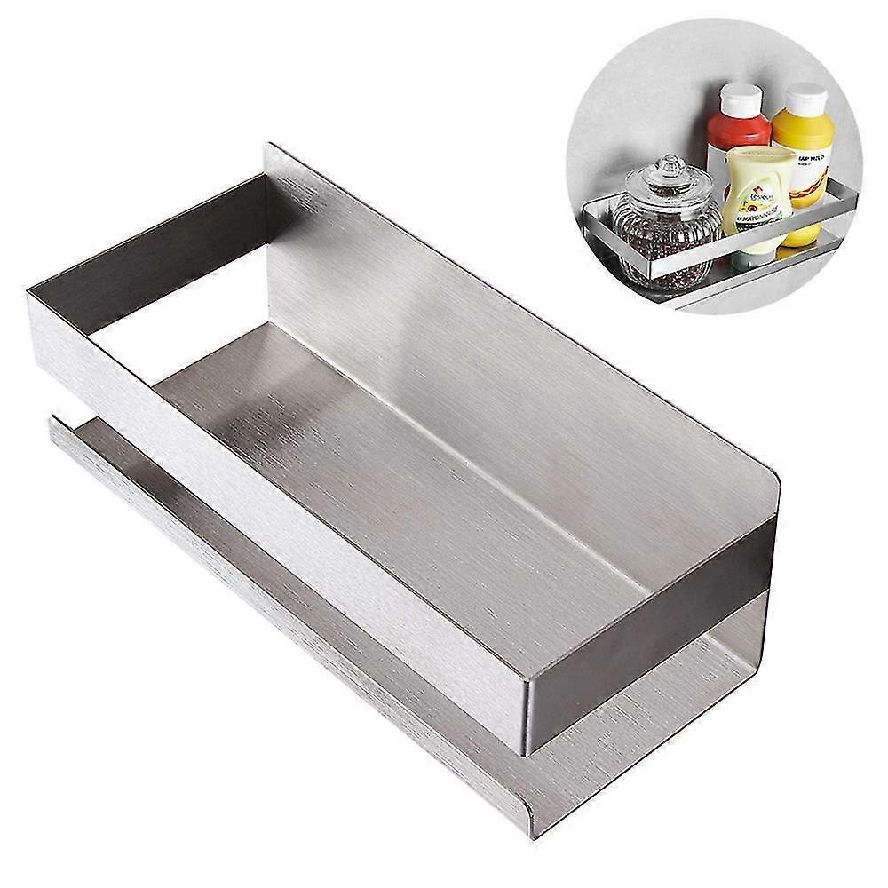 Spice Ra Organizer Single Tier Refrigerator Spice Storage Shelf, Easy To Install The Side Of Refrigerator Can Hold Spices, Jar Of Olive Oil, Cooking,3