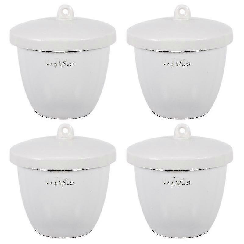 4pcs High Temperature Resistant Crucible Ceramic Crucible Cup With Lid