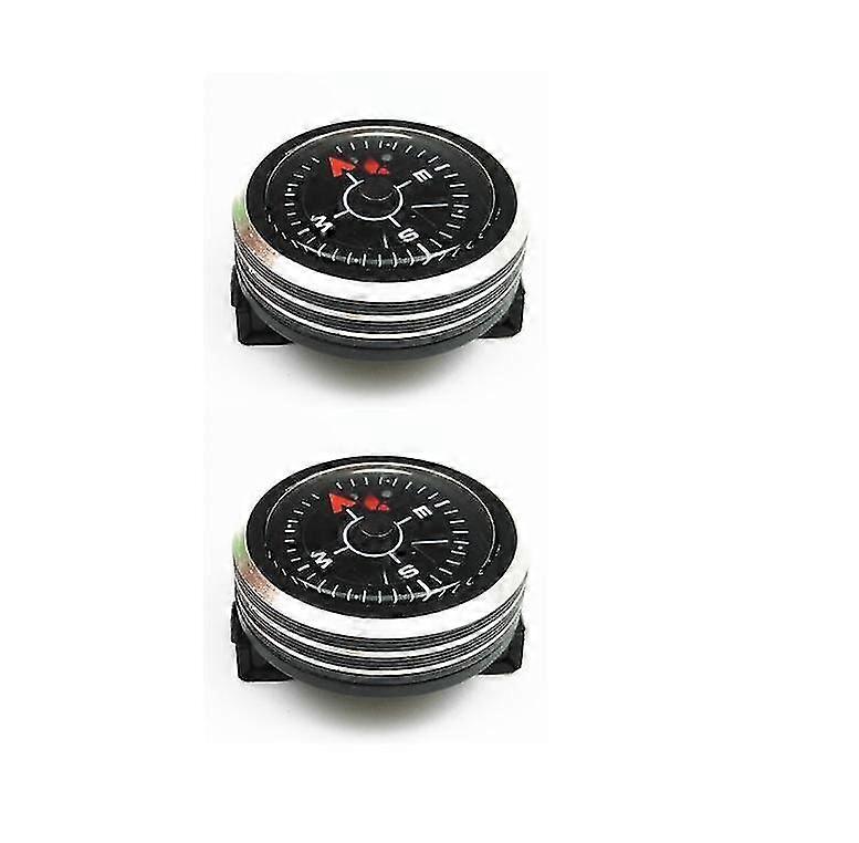 取り外し可能な時計コンパスプラスチックポータブル屋外サバイバルコンパスエッセンシャルミニ手首コンパスサバイバルキャンプハイキング用(ブラック)(2個)