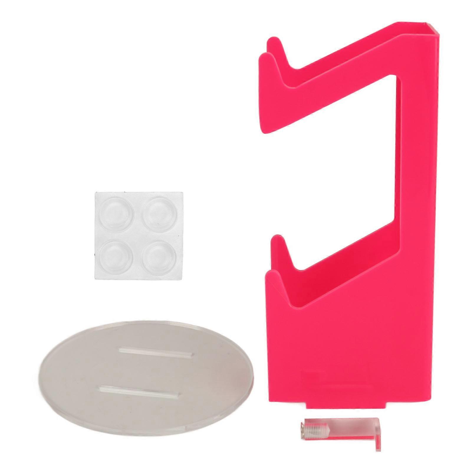 Game Controller Holder Acrylic Stable Space Saving Headset Controller Stand for Desktop Gift Pink and Transparent Rounded Bottom