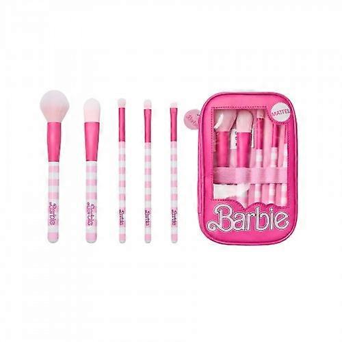 Barbie Womens/Ladies Retro Stripe Make-Up Brush Set