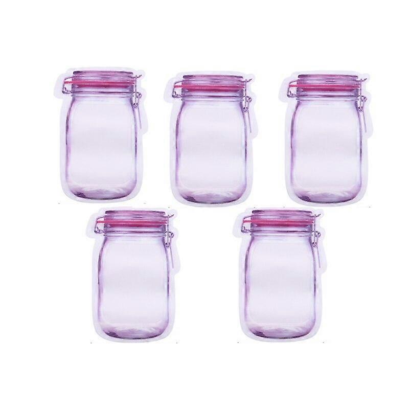 5/12/20 Reusable Mason Jar Bags Grocery Candy Food Storage Zipper Bag Portable Kitchen Seal Nut Cookies Snack Mason Organizer
