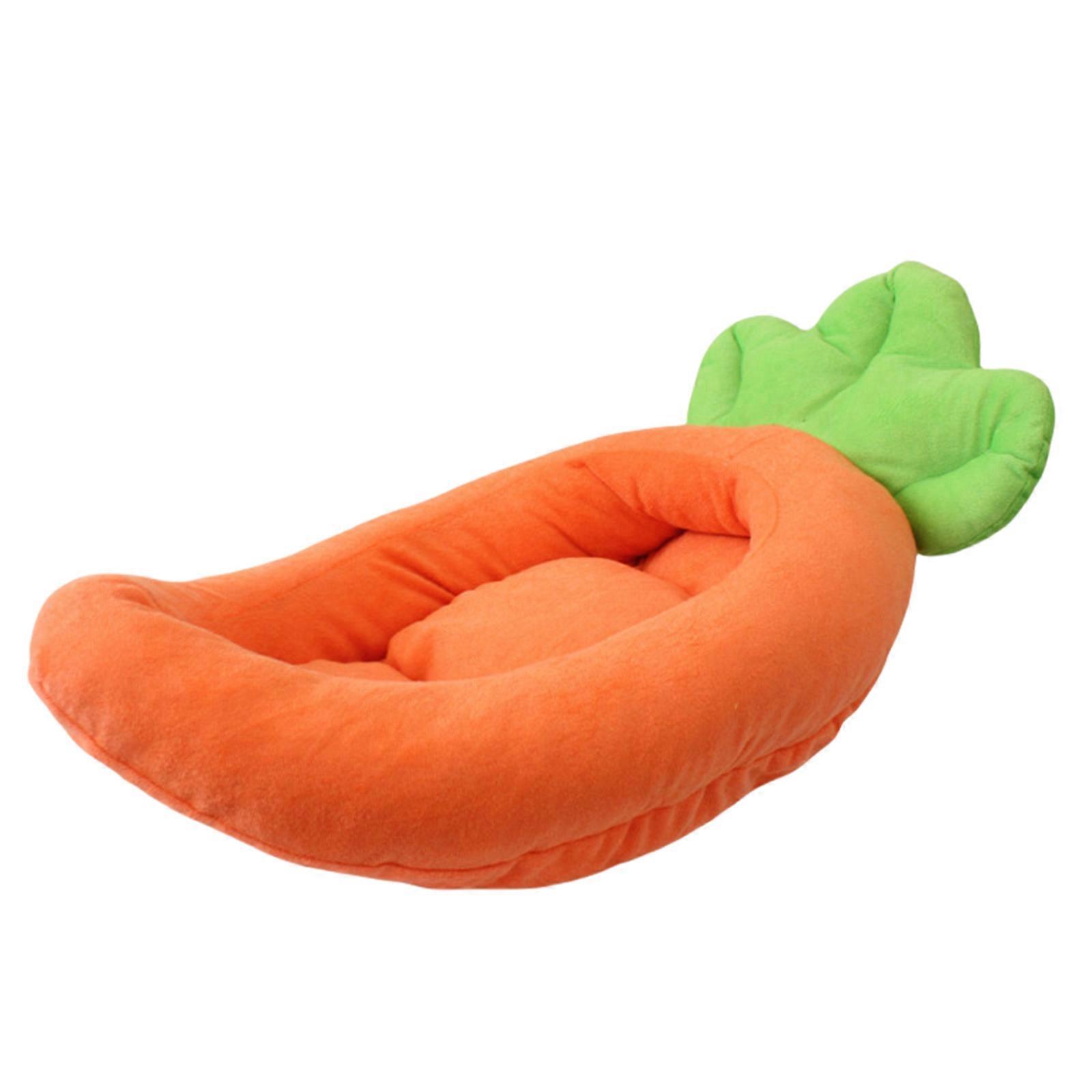 Creative Pet Bed Detachable Cushion Nest for Dogs and Cats Soft Carrot Comfortable Sofa Multiple Size Furry Bed XS