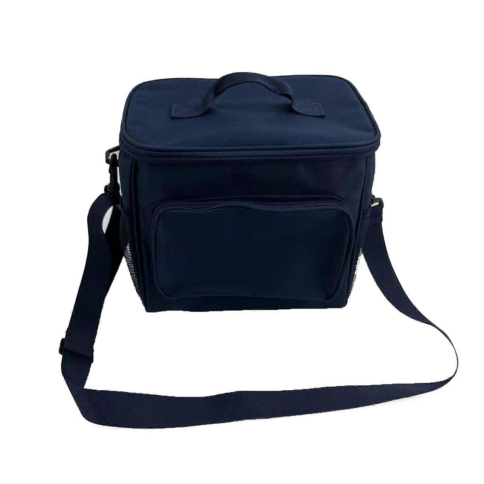 Insulated Lunch Bag Large Capacity Portable Cooler Bags with Adjustable Shoulder Strap for Office Work School Picnic  Blue