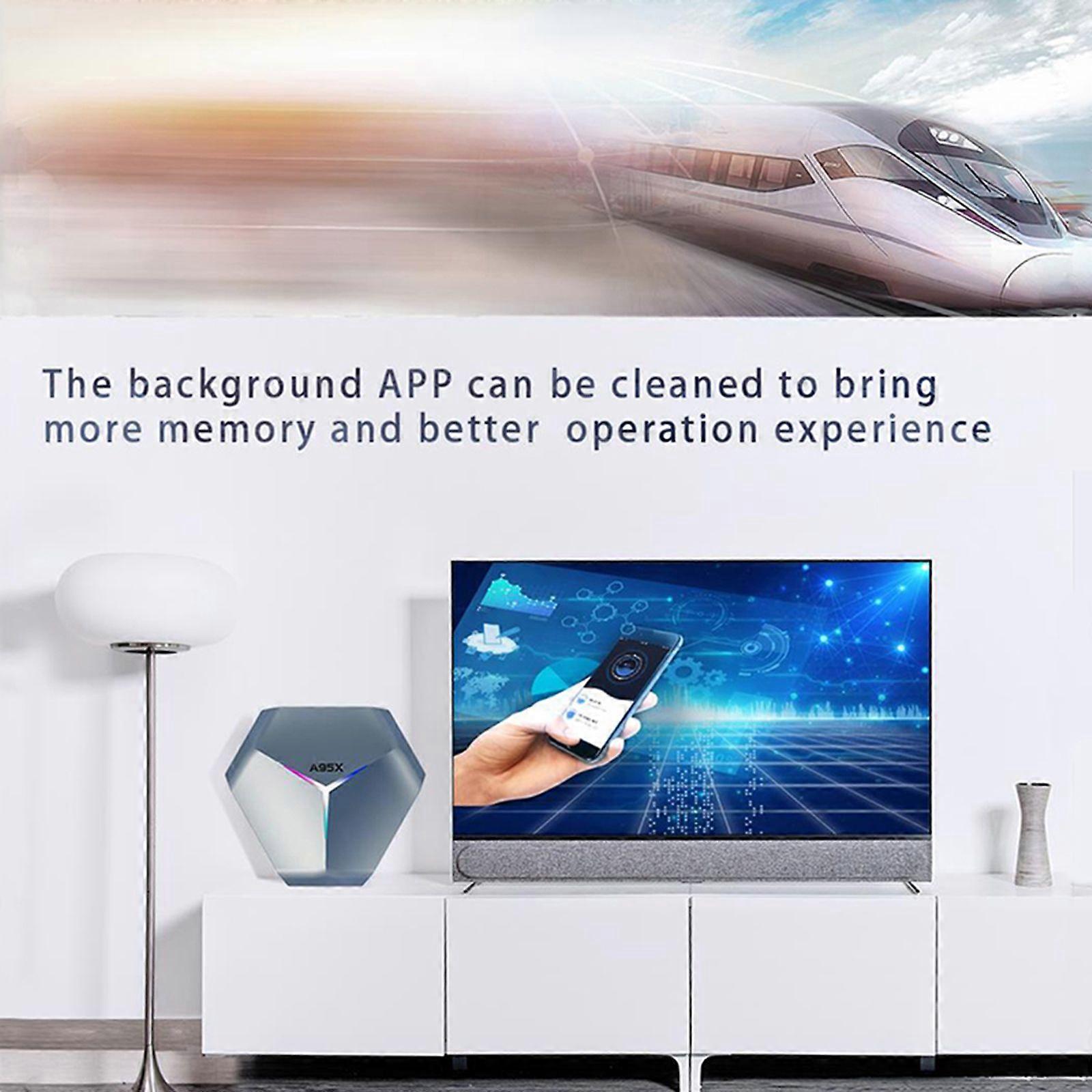 A95X F4 Samrt TV Box Android 11.0 8K Media Player 4K 3D 2.4G/5G WiFi Amlogic S905X4 Quad Core ARM Cortex A55 with Remote Control RGB Light Support HD/
