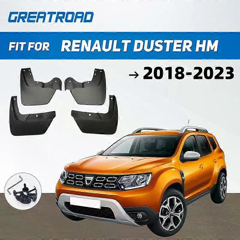 unique Mudguards for Renault Duster HM 2018~2022 Accessories Dacia Duster 2019 2020 2021 Mudflap Guards Front Rear Fender Wheels Flare