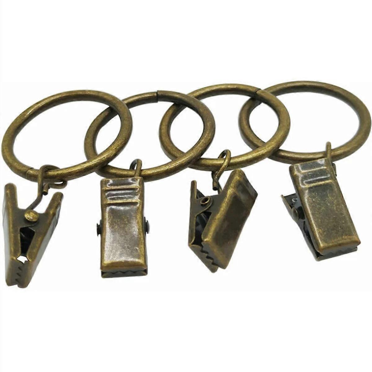 Anéis de Metal, Pacote de 50 Anéis de Cortina, 32mm, Anéis de Cortina à Prova de Ferrugem com, Anéis de Cortina de Bronze com Alicate de Clipes