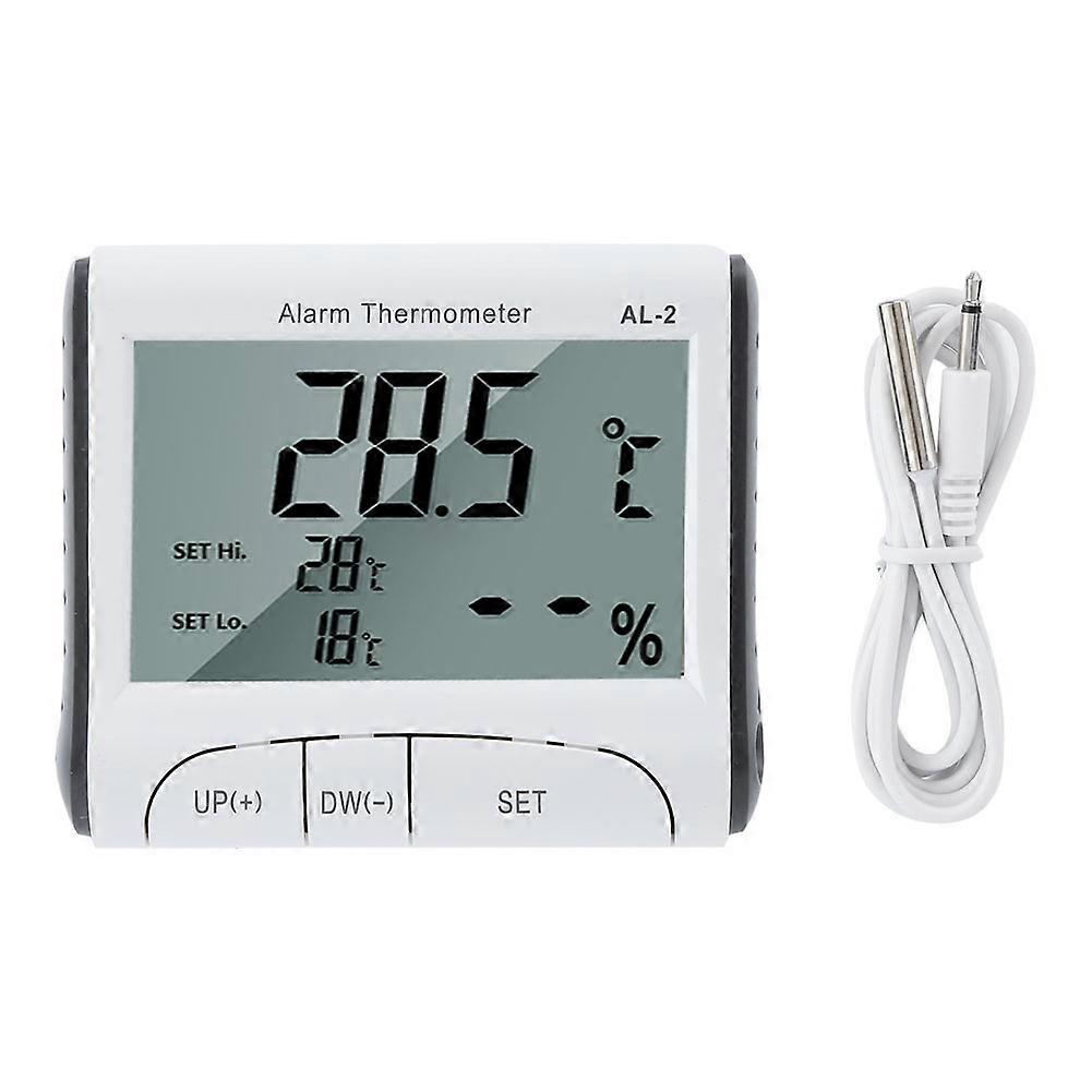 Digital Alarm Thermometer Hygrometer - Indoor Temperature And Humidity Monitor For Home Use, High/Low Readings