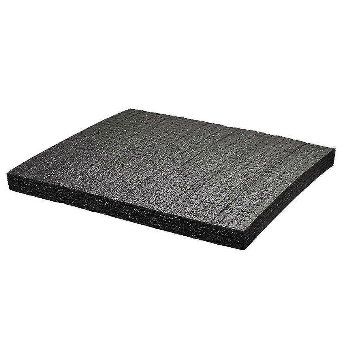 2PCS 50x30X2cm Pick Apart Foam Insert Cutting Foam Lining Packaging Pre-Cutting Tool Box and Hard Case Foam Black