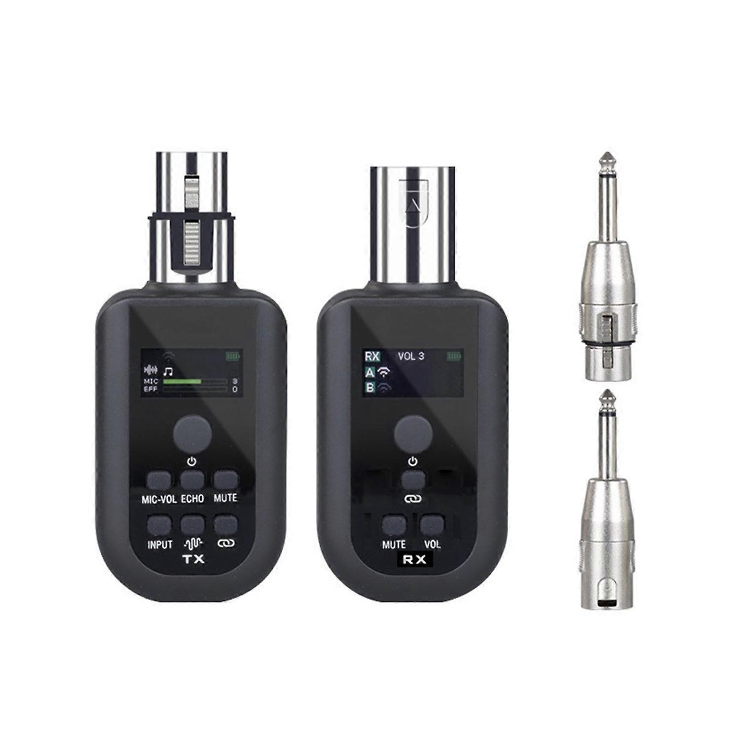 Wireless Microphone Transmitter and Receiver 2.4G 50HZ To 15KHZ UHF XLR Adapter System