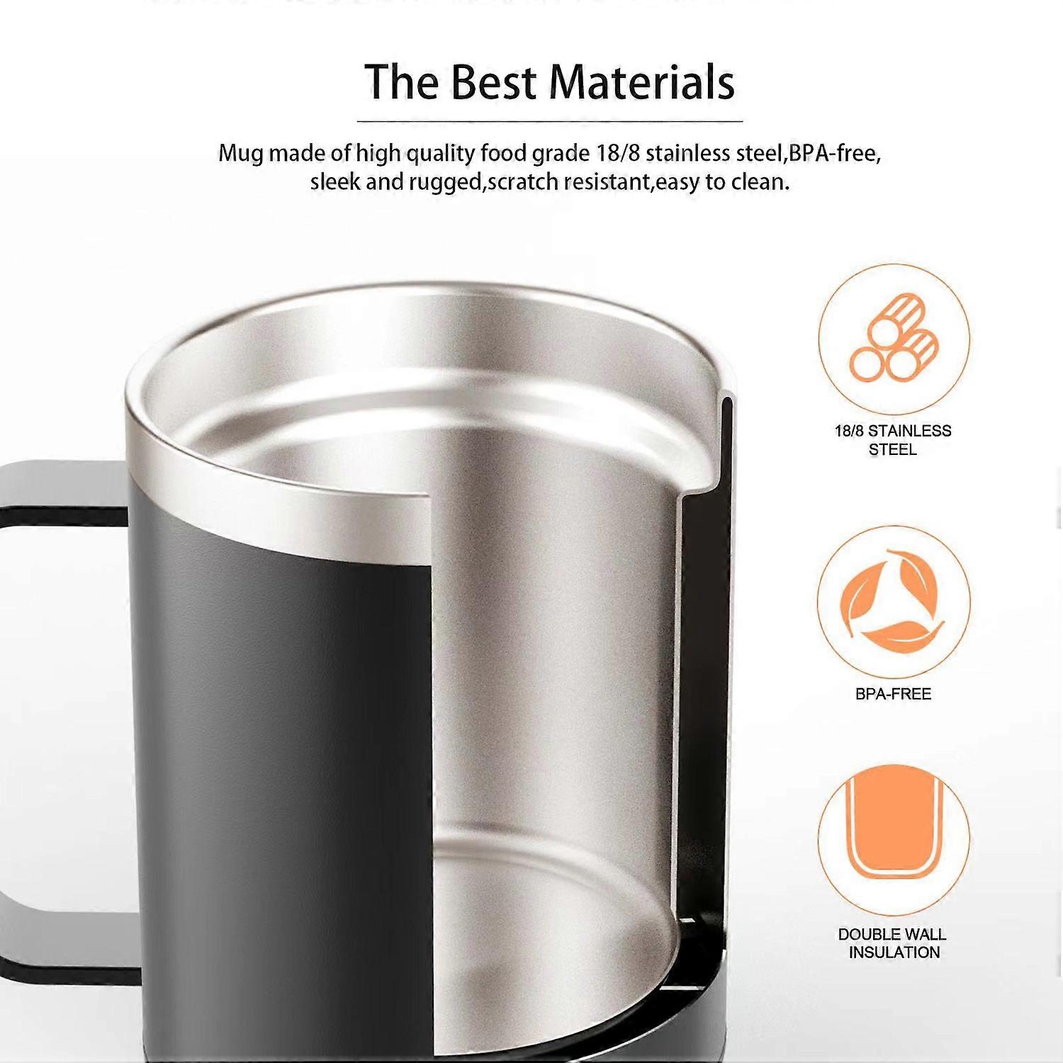 Coffee Mug Warmer with Cup and Lid Auto Heat 131-149℉ Intelligent Constant Temperature 12.3oz Double