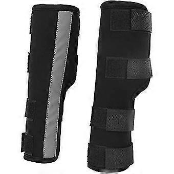 Knä- och armbågsstöd för hund med reflekterande remmar - frambensstöd, ligamentskydd, kompressionsbandage