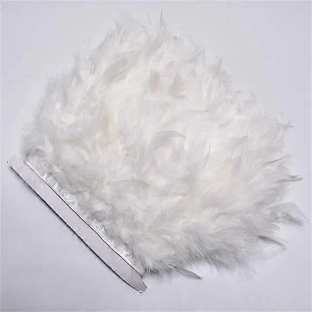 1Yards Turkey Feathers Trims For Sewing In Dress Needlework Crafts Material Carnival Decoration Wedding Accessories DIY On Tapes