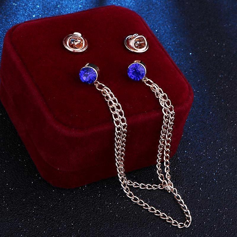 Tassel Chain Brooch Pin Suit Shirt Badge Corsage Collar Brooches