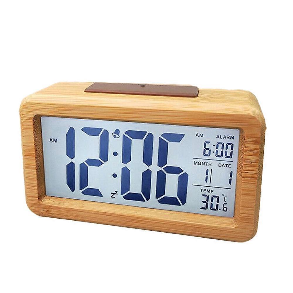Portable Solid Wood Digital Alarm Clock, A Travel Companion with Temperature and Humidity Monitoring for Any Adventure