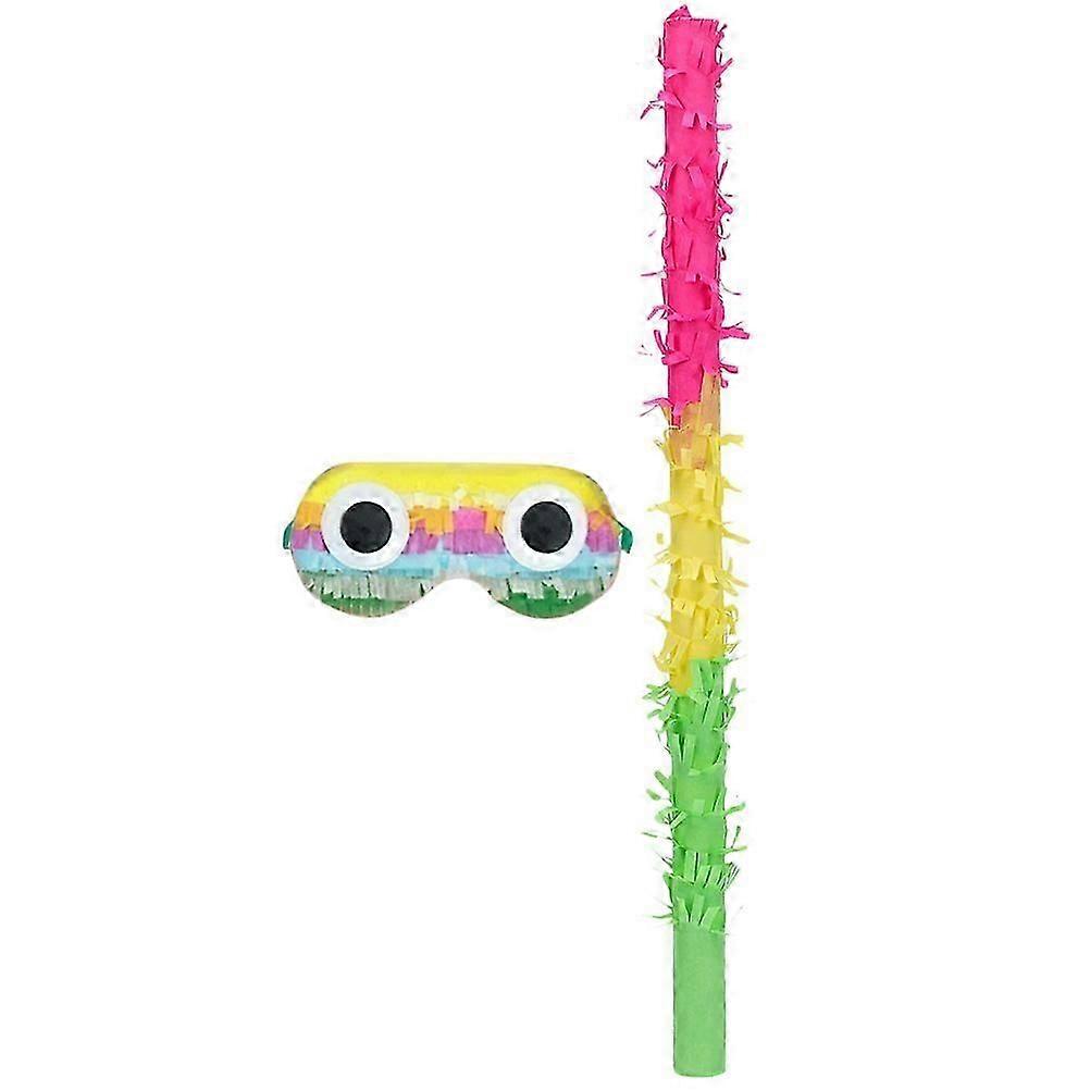 1 Set Pinata Stick and Blindfold Kit Birthday Party Pinata Stick Blindfold Mask Party Favor