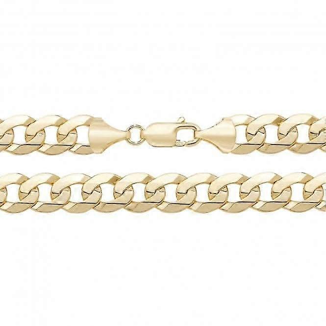 9ct Yellow Gold Flat Boulevard Curb Chain CH445
