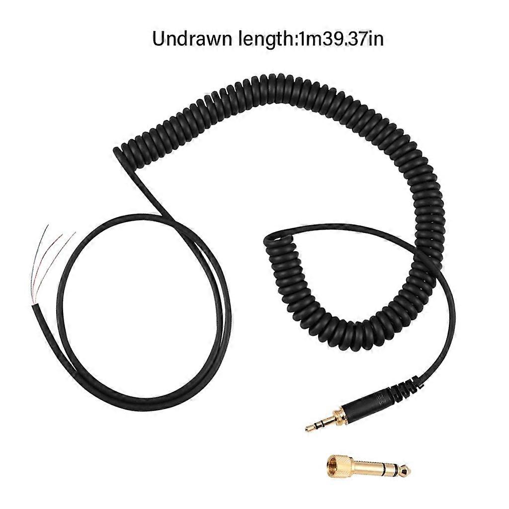 كابل سماعة الهاتف خط سلك الصوت المحمول ل DT 770 770Pro 990 990Pro رؤوس مقاومة للتآكل أسود