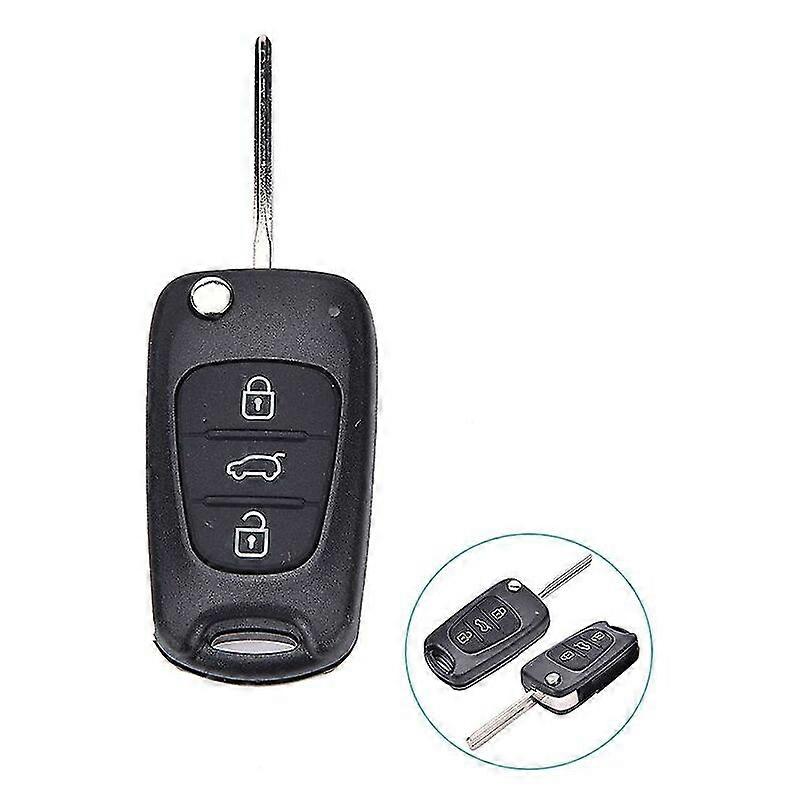 Remote Folding Key Shell Case 3 Buttons Fob for Hyundai I20 I30 Ix35 I35 Uncut