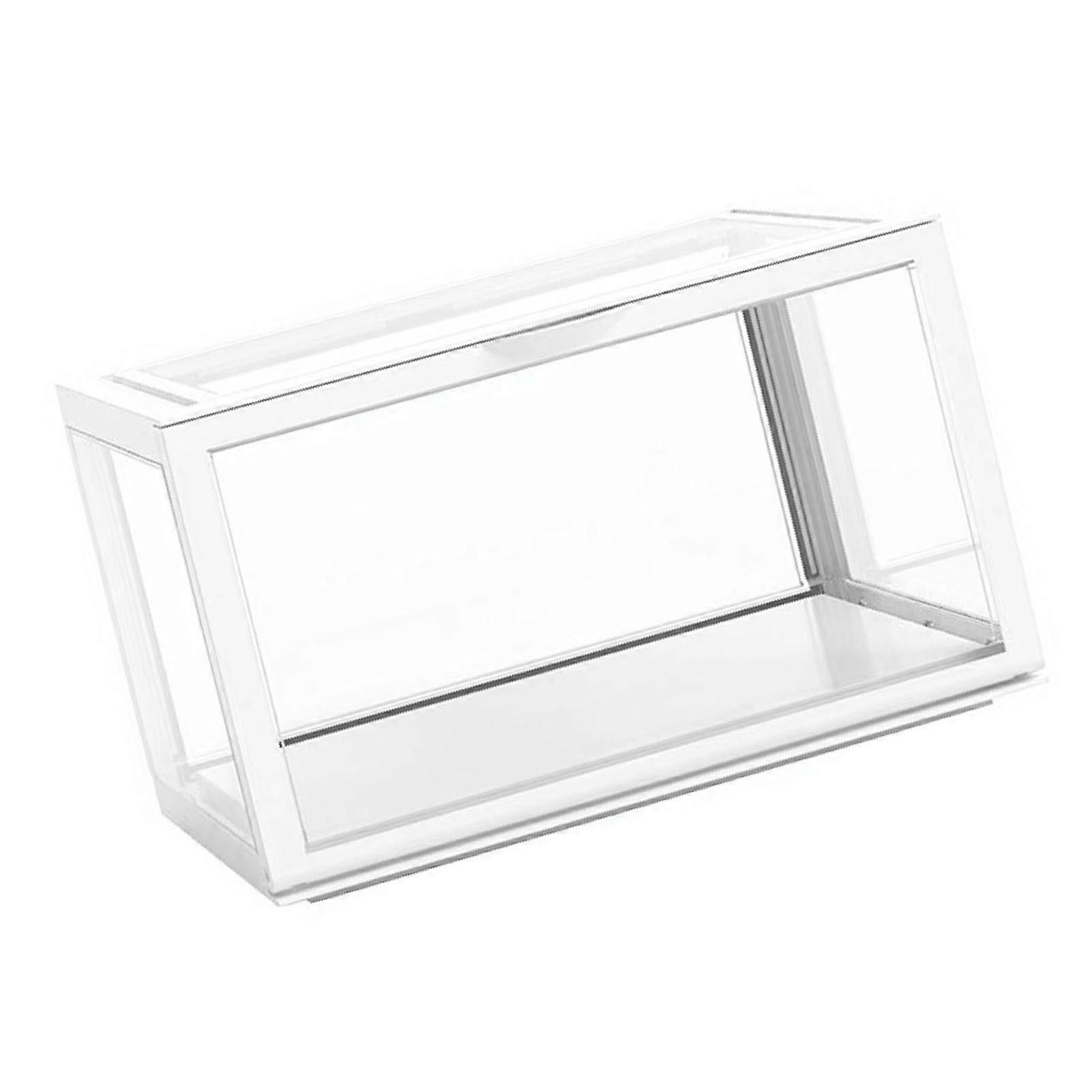 Figur Organizer Desktop Puppe Acryl Vitrine Hohe Transparenz Versiegelt Staubdicht Vitrine Weiß 