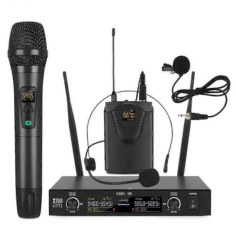 Système de microphone sans fil 1 micro + 1 émetteur de poche + hôte