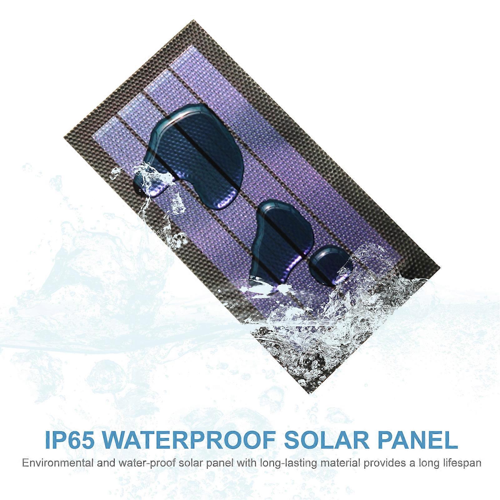 1W 6V Flexible Solar Panel, Small Thin Amorphous Silicon Solar Cell, Waterproof, Portable, Compatible with Fans, Garden Pumps