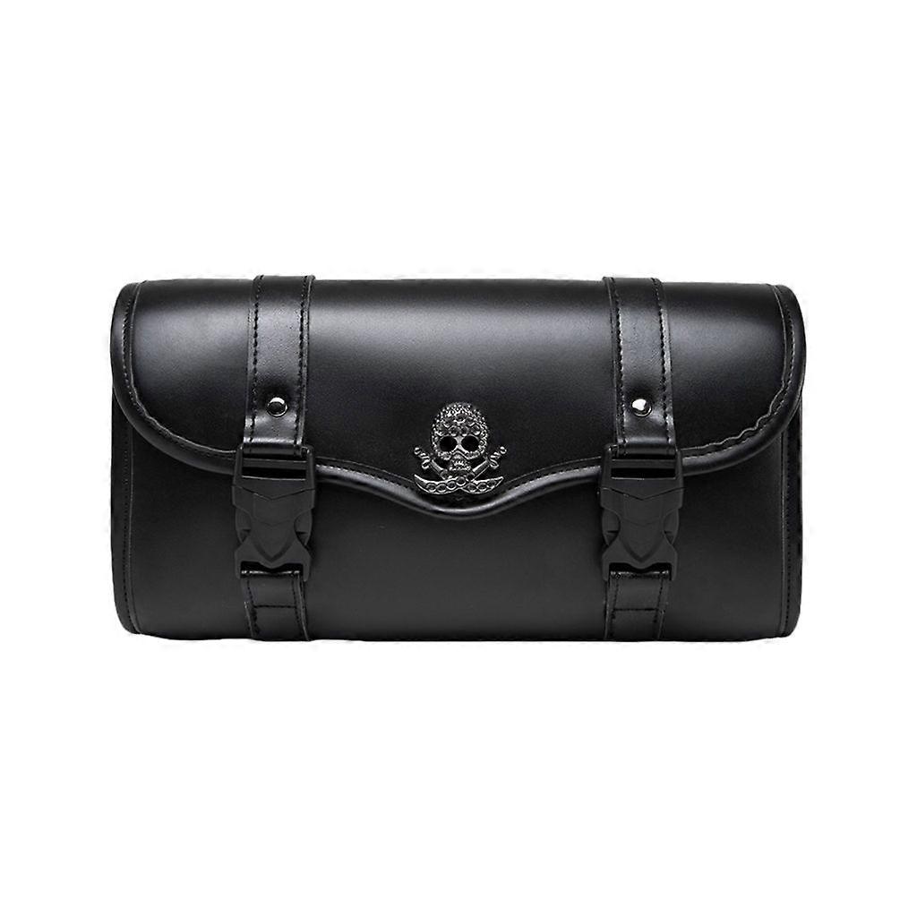 Motorcycle Fork Bag PU Leather Saddlebag for Front Fork, Handlebar Storage Pouch