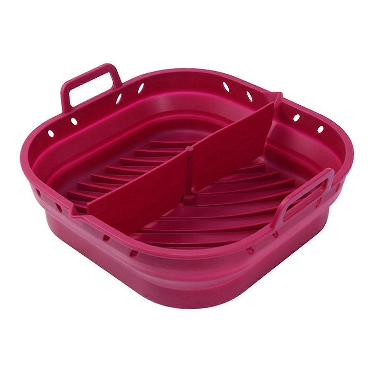 Foldable 8.5in Airfryer Tool Baking Mold red