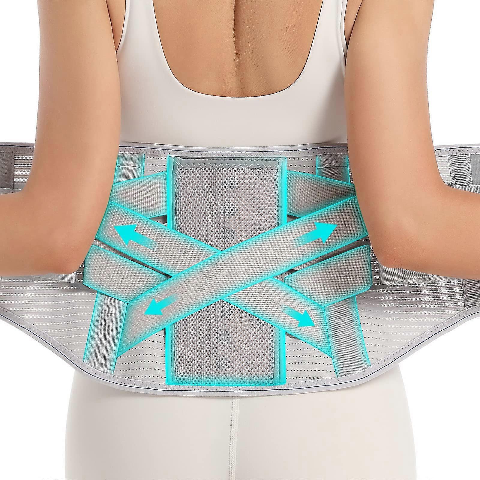 Back Brace for Lower Back Pain Relief Removable Stays for Herniated Disc Support Medium Size