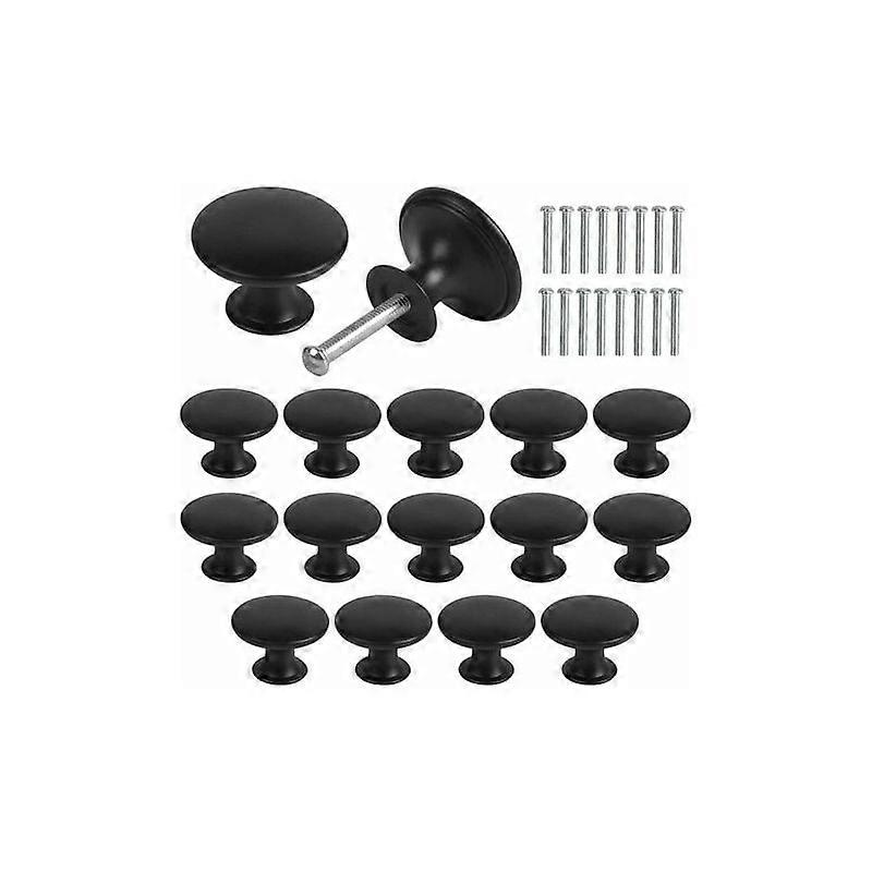 Cabinet Knob, Flat Black Finish, Solid Zinc Alloy