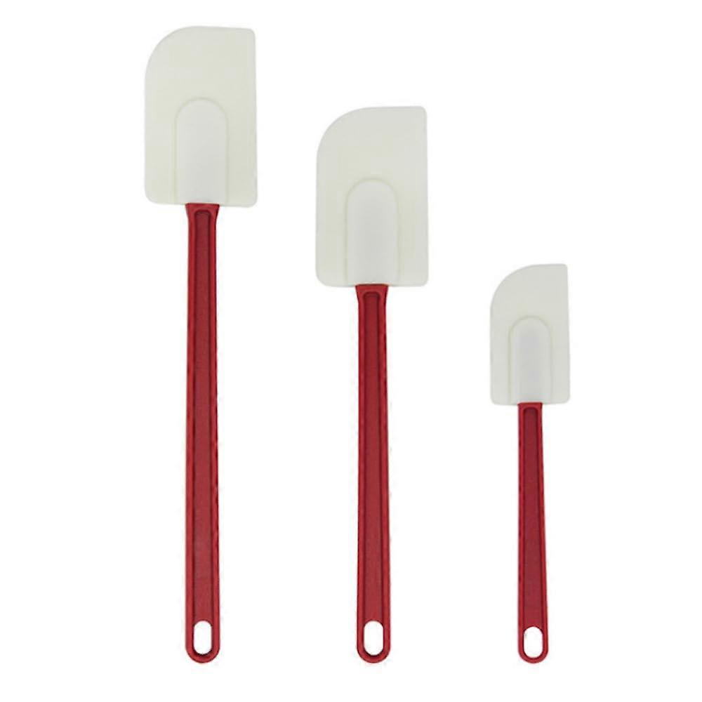 Butter Scraper 3-Piece Set, High-Temperature Silicone Kitchen Scrapers for Baking, Cream Spreader Utensils in Assorted Colors