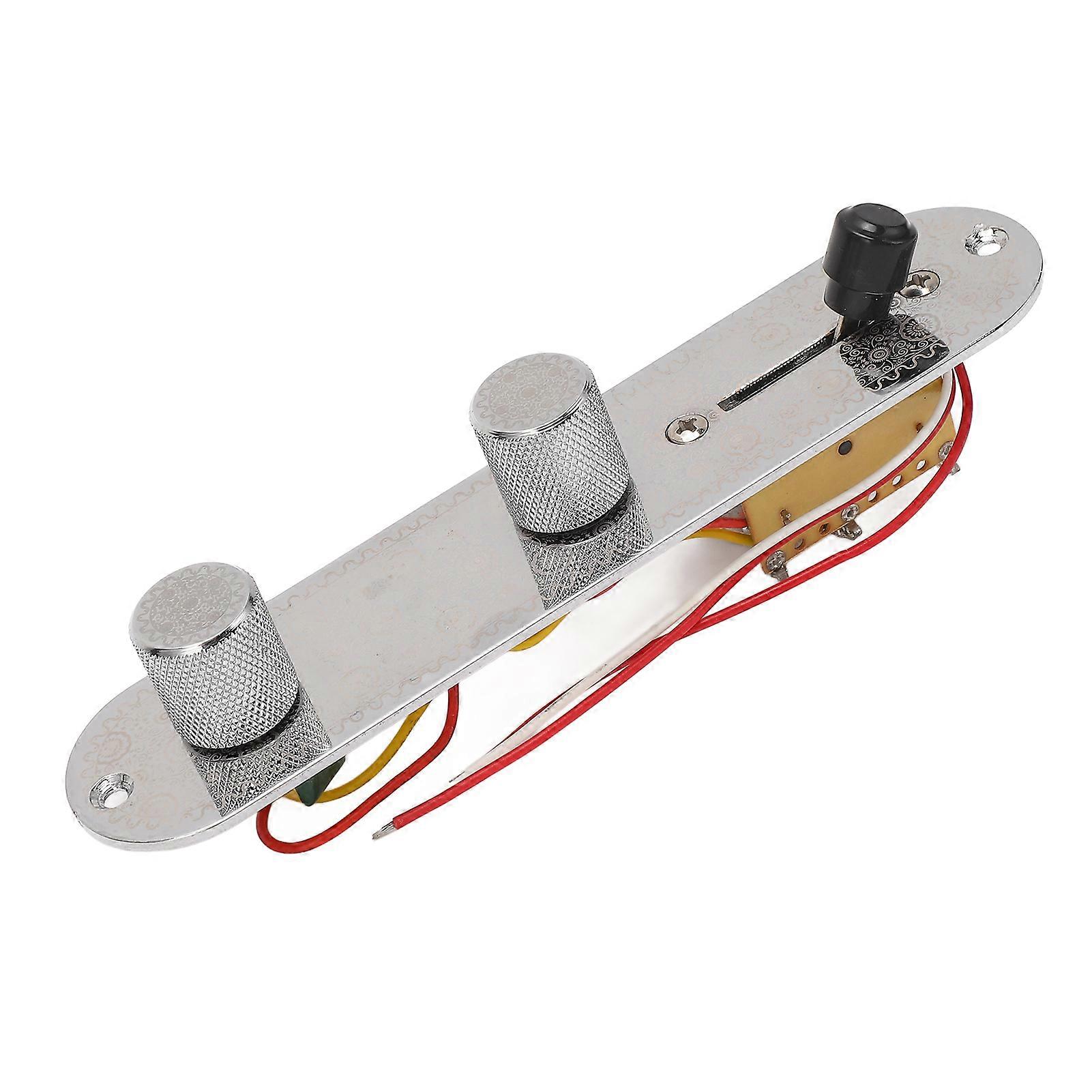 Pre Wiring Elgitarr Kontrollplatta Förkopplad Loaded Harness 3-vägs omkopplare Knoppar för Telecaster Delar GE210C Krom Solros 