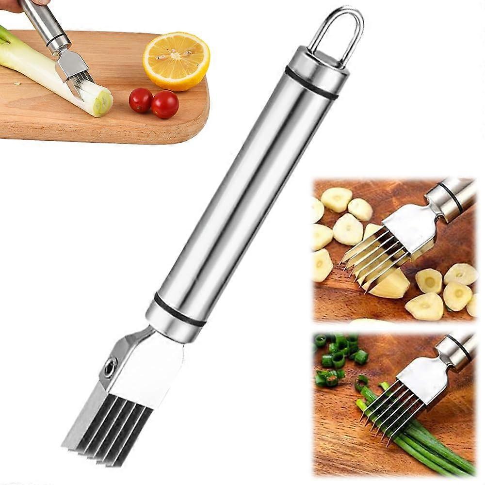 Vegetable Slicer Stainless Steel Scallion Knife Multi-function Vegetable Cutter (2 pieces)
