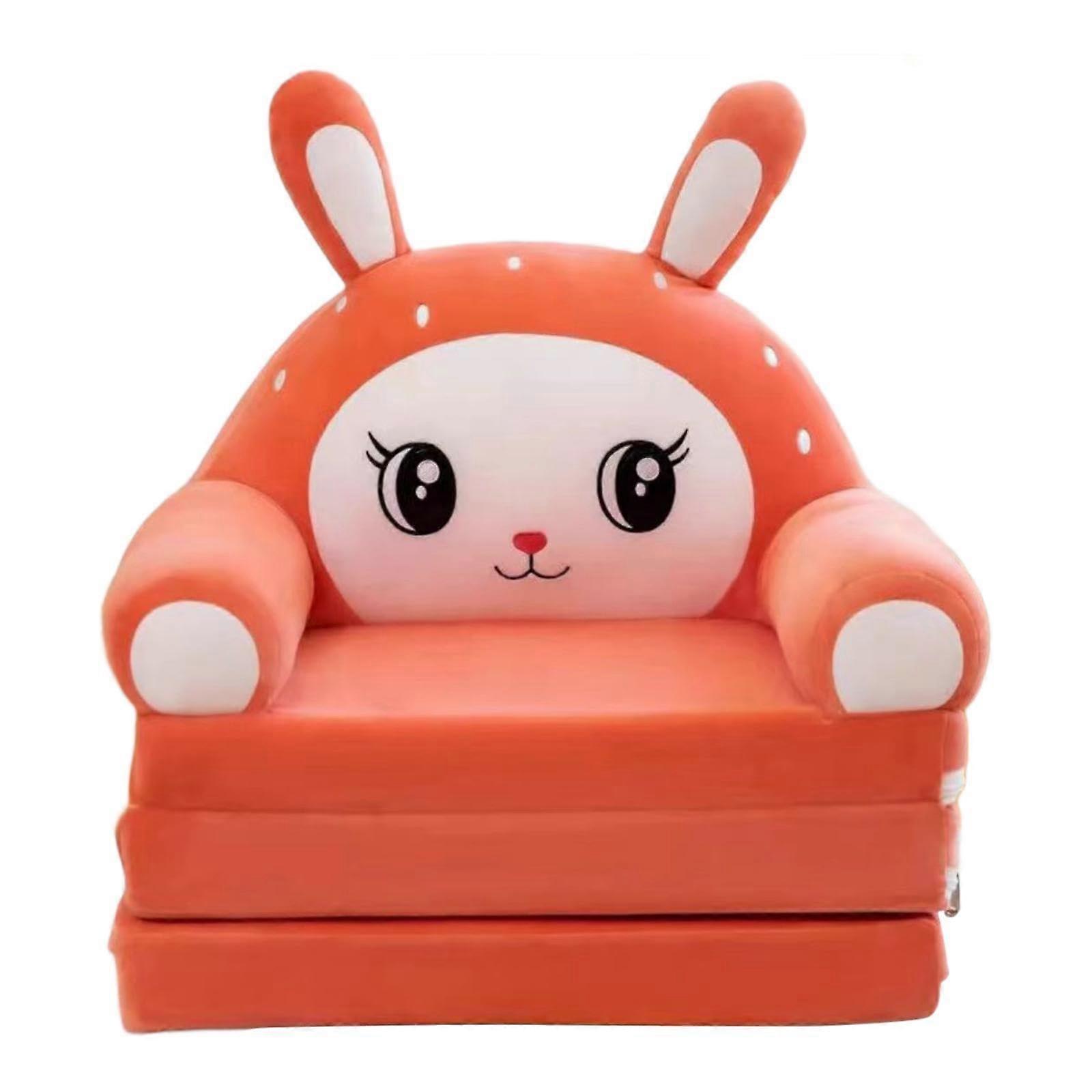 Toddler Couch with Foldable Design for Living Room Use, Orange