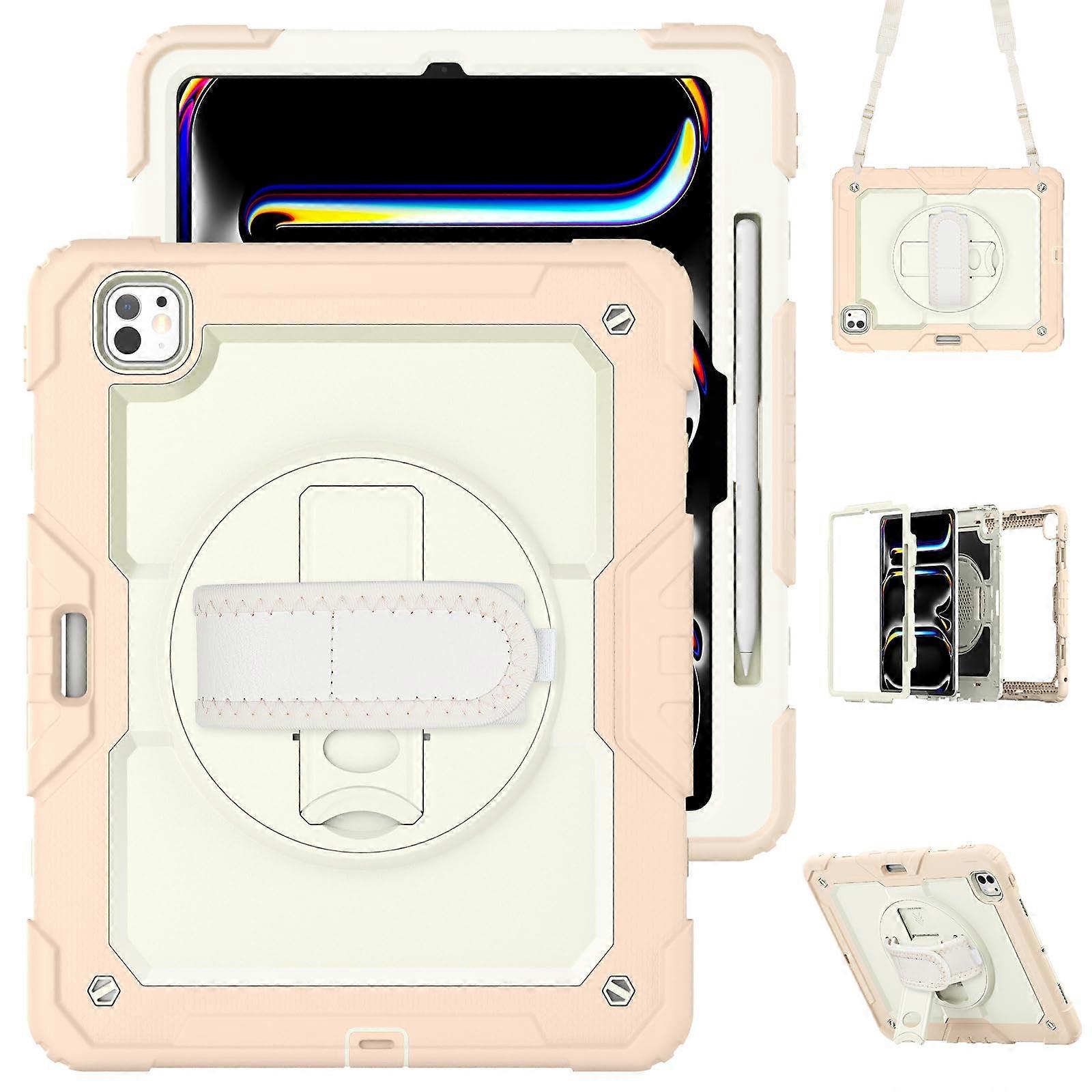 Protective Tablet Case for iPad Pro 13' , 3 in 1 Rainbow Colors Silicone Cover